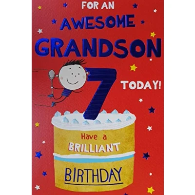 Image of For A Special Grandson on your 7th Birthday Card 7832 CG