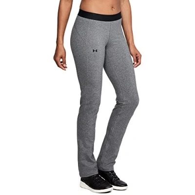 Image of Under Armour Women&#039;s Favorite Straight Leg Pants, Charcoal Light Heath (019)/Tonal, Medium