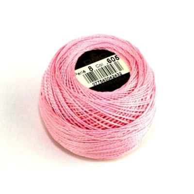 Image of DMC Cotton Perle Thread Size 8 605 per 10 gram ball