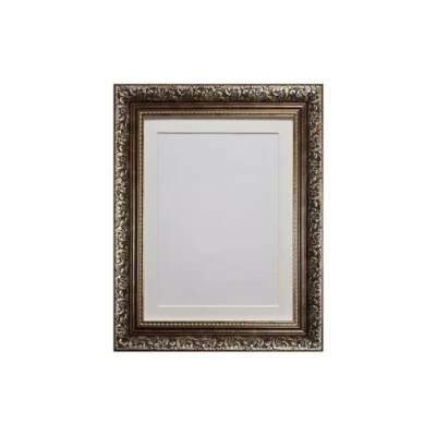 Image of FRAMES BY POST Large Dahlia Bronze Picture Photo Frame with Ivory Mount A1 Image Size A2 Plastic Glass