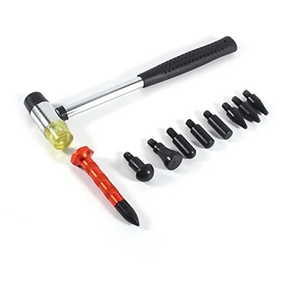 Image of EBTOOLS Paintless Dent Repair Hammer Kit Tools Ding 9 Heads Tap Down Knockdown Tool Hail Removal