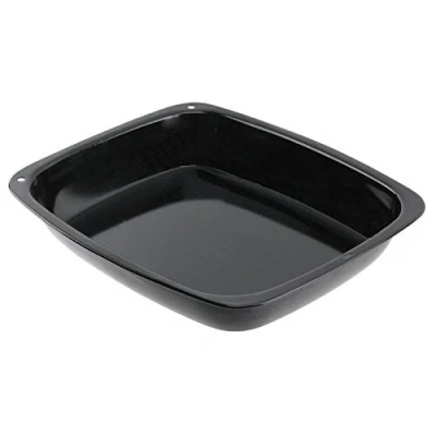 Image of Spares2go Small Vitreous Enamel Roasting Tin Oven Baking Tray