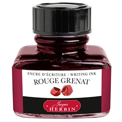 Image of Jacques Herbin 13029T 30ml Bottle of Ink for Fountain Pens and Rollerball Rouge Grenat