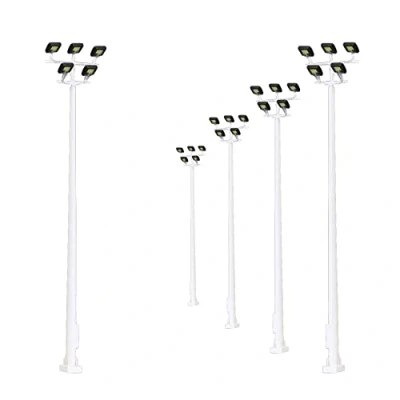 Image of Evemodel 2pcs N Scale 1:150 Playground Street Lights Plaza Lamppost Five leds 10cm Mode
