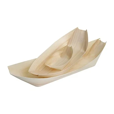 Image of Fiesta GL093 Poplar Wooden Boat, 80 mm (pack of 100)