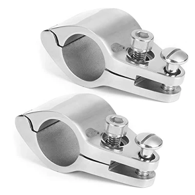 Image of EBTOOLS 2Pcs Top Jaw Slide,Stainless Steel Bimini Clamp Boat Hardware Fitting Replacement for Inflatable Commercial Yachts(22mm)
