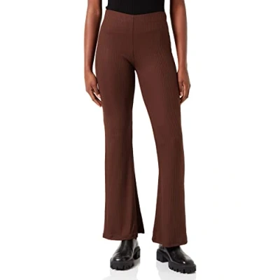 Image of Bestseller A/S Women&#039;s PCTOPPY MW Flared Pant NOOS, Chicory Coffee, S