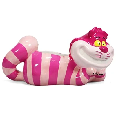 Image of Table Vase Cheshire Cat Alice In Wonderland Official Merchandise Ceramic Wipe Clean