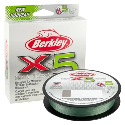 Image of Berkley X5 Braid Low Vis Green 300m 0,12mm 12,1kg Braided fishing line