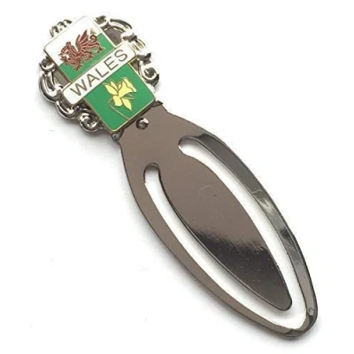 Image of Wales Daffodil &amp; Dragon Enamel Crested Bookmark Gift Bag (T615)