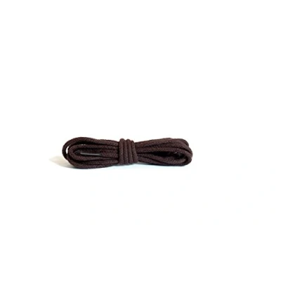 Image of Kaps Round Thin Laces, quality 2mm wide 100% cotton shoe laces for casual and fashion footwear, made in Europe, 1 pair (90 cm 36 inch 5 to 6 eyelet pairs / 79 dark brown)