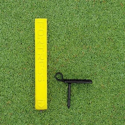 Image of FORTRESS Flexi Cricket Stump with Ground Spike [2 Sizes] Foam Stumps for Fielding Drills (Yellow, Mini Stump)