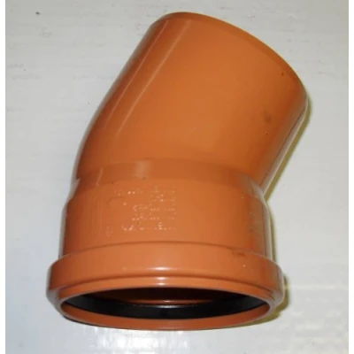Image of Soil Pipe 15 Degree Bend 110 mm Inlet Push Fit Brown Underground Waste