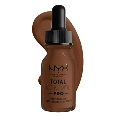 Image of NYX Professional Makeup Total Control Pro Drop Foundation, Precise Dosage, Customised and Buildable Coverage, Vegan Formula, True to Skin Finish, 13 ml, Shade: Deep Rich