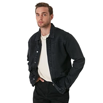 Image of Trendyol Man Regular fit Basic Shirt Collar Denim Jacket