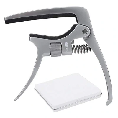 Image of Trigger Capo, One Handed Adjustable Clamp Key Guitar Capo for Acoustic Electric Guitars, Ukulele Universal Accessories