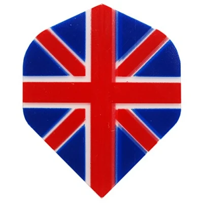 Image of Bullydarts Transparent/Clear Union jack standard shape dart flights (5 SETS)
