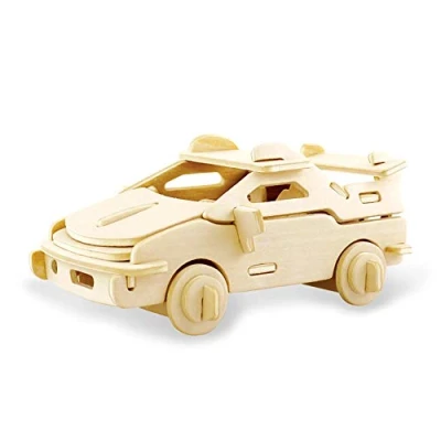 Image of Georgie Porgy 3D Wooden Puzzle Animal Building Blocks For Children Jigsaw Educational Toy Gift (JP235 Cars)