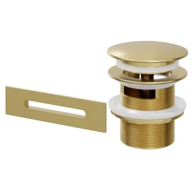 Image of Wholesale Domestic Brushed Brass Retro Fit Overflow and Waste for Parma, Verna, Palermo, Genoa, Ivy, Georgia Perugia Baths