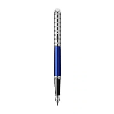 Image of Waterman Fountain Pen Hemisphere French Riviera Collection Le Lounge Blue Medium Point Gift Box