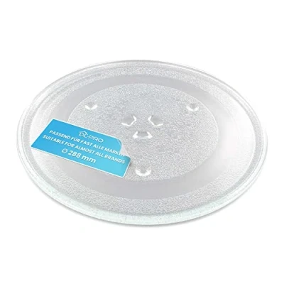 Image of DL pro Universal Microwave Plate 28.8 cm Turntable Glass with 3 Knobs 288 mm Round for