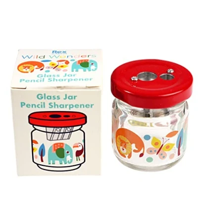 Image of Wild Wonders Glass Jar Pencil Sharpener