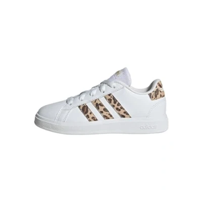 Image of adidas Originals Grand Court 2.0 Trainers for kids, Size: 5, White Imitation leather/ textile