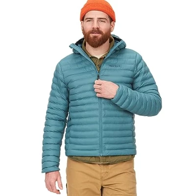 Image of Marmot Men Echo Featherless Hoody, Warm Puffy Jacket, Insulated Hooded Winter Coat, Water resistant Quilted Parka, Lightweight Packable Outdoor Windproof