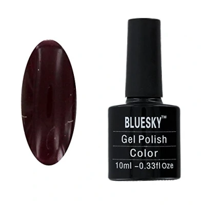 Image of Bluesky Gel Nail Polish, Dark Lava 80537, Red, Long Lasting, Chip Resistant, 10 ml (Requires Drying Under UV LED Lamp)