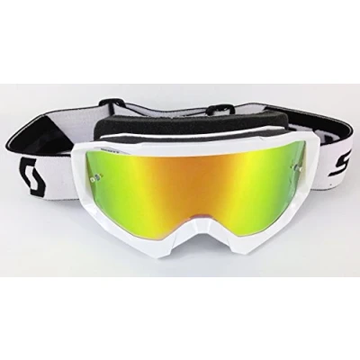 Image of Goggle Shop Chrome Mirror Lens for Scott Hustle Motocross Goggles (Gold Mirror, Anti Fog, Scratch, Includes Tear Off Pins)