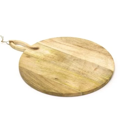 Image of Carousel Home 38cm Large Mango Wood Chopping Board Wooden Cutting Serving Sharing Platter Jumbo Food Presentation