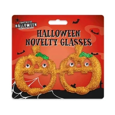 Image of Gem Imports Halloween Pumpkin Glitter Novelty Fancy Dress Glasses