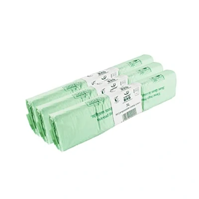 Image of 5L x 150 bags Compost Bag Compostable Kitchen Caddy Liner 5 Litre Food Waste Bin Liners EN 13432 with Composting Guide
