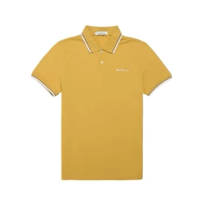 Image of Ben Sherman Signature Short Sleeve Polo Shirt for Mens (0077487) Sunflower, 3XL