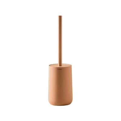 Image of COSMIC Saona Elegant Design Bathroom Loo Brush Made of Resin. Floor Toilet Holder in Blossom Color