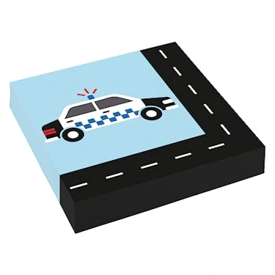 Image of Amscan 9906580 On The Road Kids Birthday Party Luncheon Napkins 20 Pack