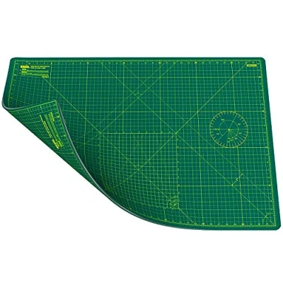 Image of ANSIO Craft Cutting Mat Self Healing A1 Double Sided 5 Layers Quilting, Sewing, Scrapbooking, Fabric &amp; Papercraft Imperial/Metric 34 Inch x 22.5 / 89cm 59cm Green/Green