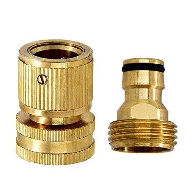 Image of SyiXute Garden Hose Quick Connect,3/4 inch Female Thread Tap Connector and Male Brass Connector,Male for Car Wash &amp; Irrigation,Male Female(1 Pair)