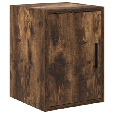 Image of vidaXL garage wall cabinet smoked oak/engineered wood 60x30x41cm/tools &amp; accessories storage