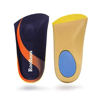 Image of Orthotic Inserts 3/4 Length, Plantar Fasciitis Insoles with Metatarsal Pads Heel Cushion for Men and Women, High Arch Support Shoe Flat Feet, Overpronation, Walking Running, M