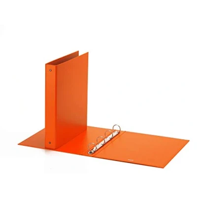 Image of Favorit Box of 10 Europe Folders 22 x 30 cm 4 Round Rings mm Orange