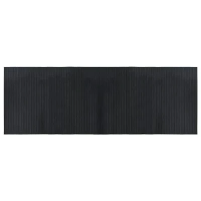 Image of vidaXL Rug Rectangular Black 70x200 cm Bamboo