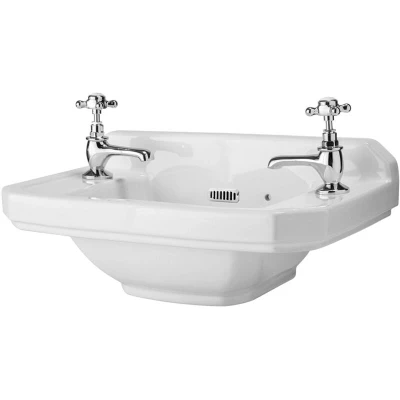 Image of Hudson Reed Richmond Cloakroom Basin 515mm Wide 2 Tap Hole