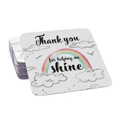 Image of mentor thank you gift, coaster for colleague teacher friend gifts, gifts women, men, friends (Thank helping me shine)