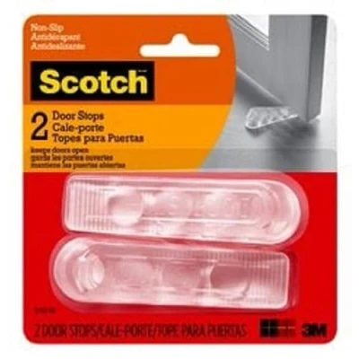Image of Scotch SP947 NA Door Stop SP947NA, Clear, 2 Pack, Transparent