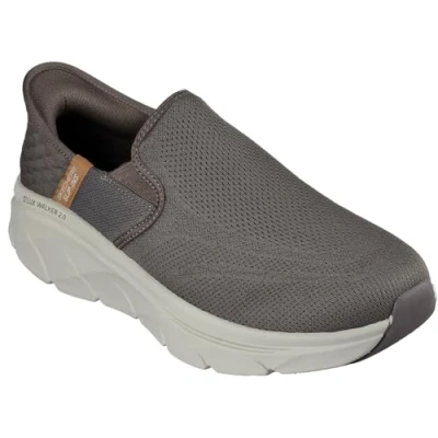 Image of Skechers Men&#039;s Hands Free Slip ins D&#039;LUX Walker 2.0 Reeler Sneaker, Brown, 9.5 UK