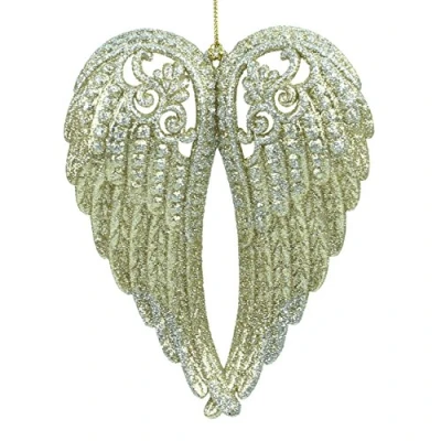 Image of Gold &amp; Silver Glittered Angel Wings by Gisela Graham