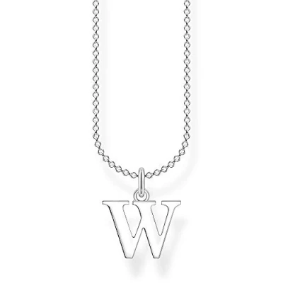 Image of Thomas Sabo KE2032 Necklace Letter W 925 Sterling Silver, 38,00 45,00 cm, Not Applicable