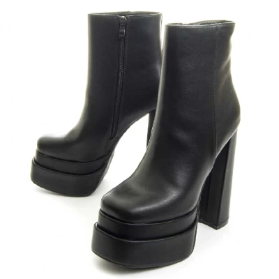 Image of Montevita Womens Heel Ankle Boot Botilan21 In Black Size UK 4