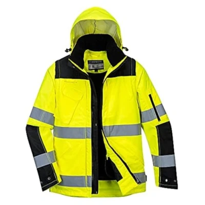 Image of Portwest Pro Hi Vis 3 in 1 Jacket, Size: XL, Colour: Yellow/Black, C469YBRXL